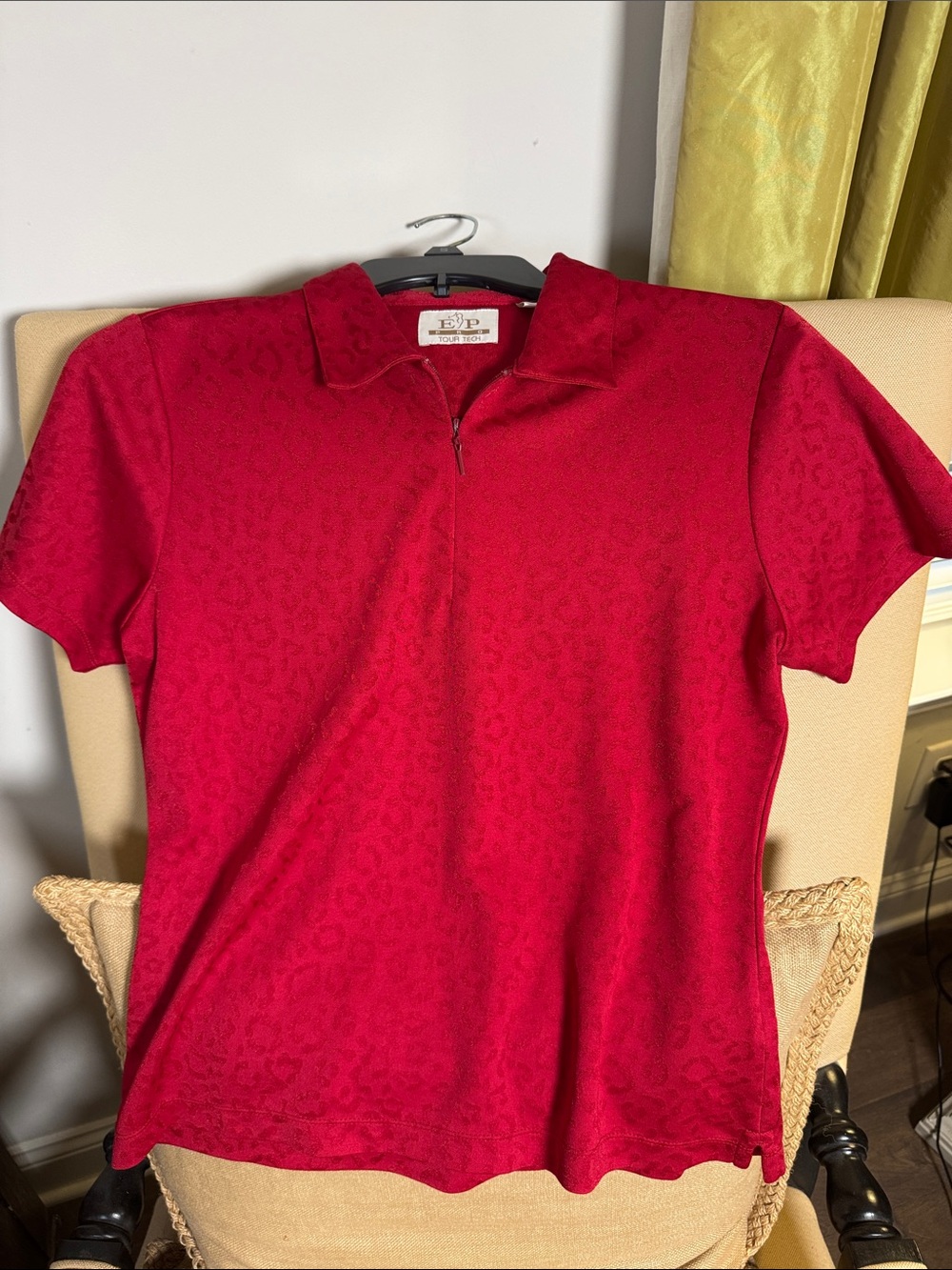 EP Pro Red Short-Sleeve Zip Polo